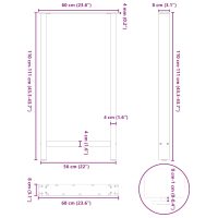 vidaXL Soffbordsben antracit 2 st 60x(110-111) cm stål - Bild 10