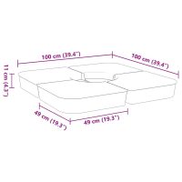 vidaXL Parasollbassats 4 delar för korsstativ 100 kg PP - Bild 8