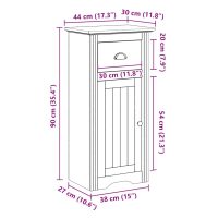 vidaXL Badrumsskåp BODO vit 44x30x90 cm - Bild 8