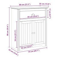 vidaXL Hallskåp BODO vit 80x35x90 cm - Bild 9