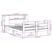 vidaXL Sängram utan madrass vaxbrun 120x200 cm massiv furu - Bild 12