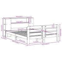 vidaXL Sängram utan madrass 150x200 cm massiv furu - Bild 12