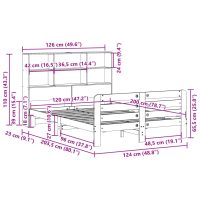 vidaXL Sängram utan madrass 120x200 cm massiv furu - Bild 11