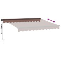 vidaXL Markis automatiskt infällbar med LEDs brun 300x250 cm - Bild 6