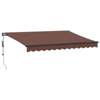 vidaXL Markis automatiskt infällbar brun 350x250 cm - Bild 2