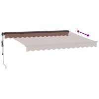 vidaXL Markis automatiskt infällbar med LEDs 350x250 cm brun - Bild 6