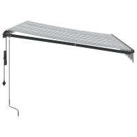 vidaXL Markis automatiskt infällbar med LEDs antracit&vit 300x250 cm - Bild 5