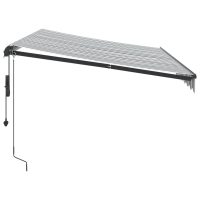 vidaXL Markis automatiskt infällbar antracit&vit 300x250 cm - Bild 4