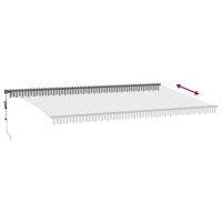 vidaXL Markis automatiskt infällbar med LEDs antracit&vit 600x300 cm - Bild 6