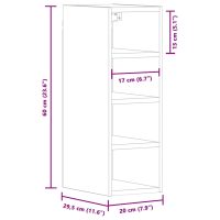 vidaXL Väggskåp vit 20x29,5x60 cm konstruerat trä - Bild 10