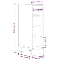 vidaXL Underskåp sonoma-ek 20x44,5x81,5 cm konstruerat trä - Bild 9