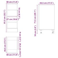 vidaXL Underskåp sonoma-ek 30x44,5x81,5 cm konstruerat trä - Bild 9