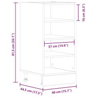 vidaXL Underskåp rökfärgad ek 40x44,5x81,5 cm konstruerat trä - Bild 9