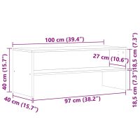 vidaXL Tv-bänk artisan ek 100x40x40 cm konstruerat trä - Bild 9