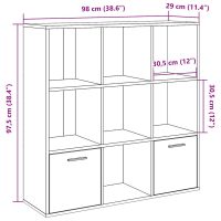 vidaXL Bokskåp åldrat trä 98x29x97,5 cm konstruerat trä - Bild 11