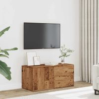 vidaXL Tv-bänk åldrat trä 80x34x35,5 cm konstruerat trä - Bild 3