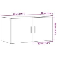 vidaXL Väggskåp åldrat trä 80x39x40 cm konstruerat trä - Bild 11