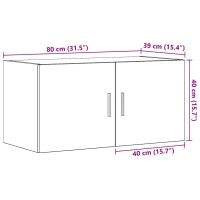 vidaXL Väggskåp artisan ek 80x39x40 cm konstruerat trä - Bild 11