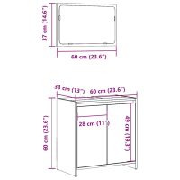 vidaXL Badrumsmöbler 2 delar set åldrat trä konstruerat trä - Bild 10