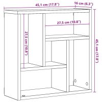 vidaXL Vägghylla artisan ek 45x16x45 cm konstruerat trä - Bild 9