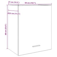 vidaXL Väggskåp 2 st åldrat trä 50x31x60 cm konstruerat trä - Bild 11