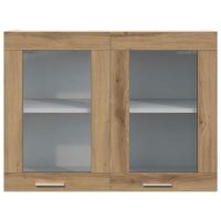 vidaXL Väggskåp glas artisian ek 80x31x60 cm konstruerat trä - Bild 4