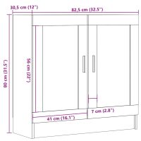 vidaXL Bokhylla åldrat trä 82,5x30,5x80 cm konstruerat trä - Bild 11