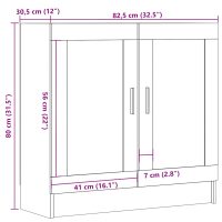 vidaXL Bokhylla artisan ek 82,5x30,5x80 cm konstruerat trä - Bild 11