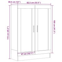 vidaXL Bokskåp åldrat trä 82,5x30,5x115 cm konstruerat trä - Bild 11