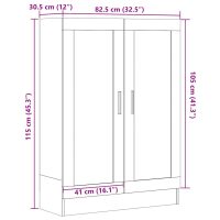 vidaXL Bokhylla artisan ek 82,5x30,5x115 cm konstruerat trä - Bild 11