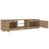 vidaXL TV-bänk med LED-lampor artisan ek 140x40x35,5cm konstruerat trä - Bild 10