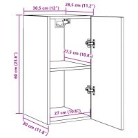 vidaXL TV-skåp åldrat trä 30,5x30x60 cm konstruerat trä - Bild 11