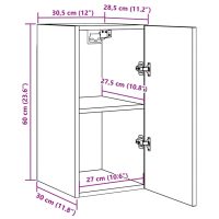 vidaXL Tv-bänk artisan ek 30,5x30x60 cm konstruerat trä - Bild 11