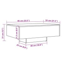 vidaXL Soffbord åldrat trä 85x55x31 cm konstruerat trä - Bild 9