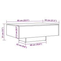 vidaXL Soffbord artisan ek 85x55x31 cm konstruerat trä - Bild 9