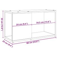 vidaXL TV-bänk åldrat trä 60x24x32 cm konstruerat trä - Bild 10