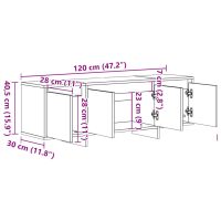 vidaXL Tv-bänk åldrat trä 120x30x40,5 cm konstruerat trä - Bild 10