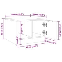 vidaXL Soffbord ek 50x50x36 cm konstruerat trä - Bild 12