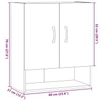 vidaXL Väggskåp åldrat trä 60x31x70 cm konstruerat trä - Bild 12