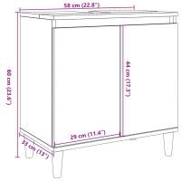 vidaXL Tvättställsskåp åldrat trä 58x33x60 cm konstruerat trä - Bild 10