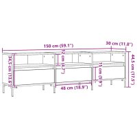 vidaXL Tv-bänk åldrat trä 150x30x44,5 cm konstruerat trä - Bild 10