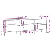 vidaXL Tv-bänk artisan ek 150x30x44,5 cm konstruerat trä - Bild 10