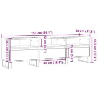 vidaXL Tv-bänk åldrat trä 150x30x44,5 cm konstruerat trä - Bild 10