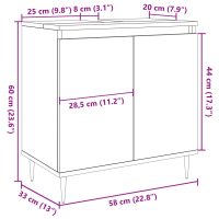 vidaXL Badrumsskåp betonggrå 58x33x60 cm konstruerat trä - Bild 10