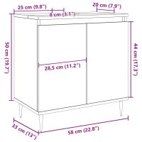 vidaXL Badrumsskåp åldrat trä 58x33x60 cm konstruerat trä - Bild 10