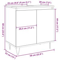 vidaXL Badrumsskåp betonggrå 58x33x60 cm konstruerat trä - Bild 10