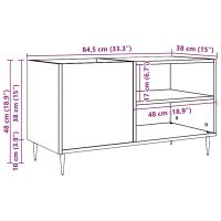 vidaXL Stereobänk artisan ek 84,5x38x48 cm konstruerat trä - Bild 10