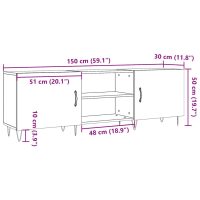 vidaXL Tv-bänk åldrat trä 150x30x50 cm konstruerat trä - Bild 11