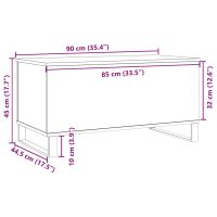 vidaXL Soffbord åldrat trä 90x44,5x45 cm konstruerat trä - Bild 10