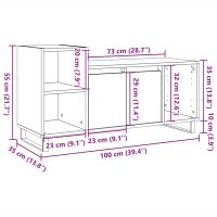 vidaXL TV-skåp åldrat trä 100x35x55 cm konstruerat trä - Bild 11